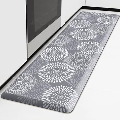 Kitchen Mat Water-Resistant Kitchen Rugs Cushioned Anti-Fatigue Floor Mat - color: Grey, size: 60"L x 17.3"W x 0.5"Th