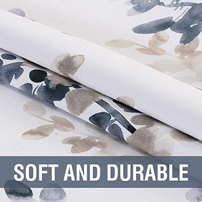 H.VERSAILTEX Valance for Kitchen Windows/Bathroom/Living Room/Bedroom Blackout Window Valance Thermal Insulated Rod Pocket Valance Curtains, 52" W x 18" L, 1 Panel, Bluestone and Taupe - color: Stoneblue/Taupe