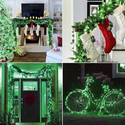 Green St.Patrick's Day Mini String Lights,13FT 50 Count Green Wire - color: Green (Green Wire), size: 50 count
