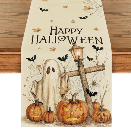 Artoid Mode 210 GSM Halloween Table Runner Home Party Decor 13x108 Inch - size: 13" x 108", Table Runner