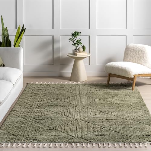 nuLOOM Kerry Green Trellis Power Loomed Area Rug, 9' x 12' - color: Kerry Green, size: 9' x 12' (Rectangular)
