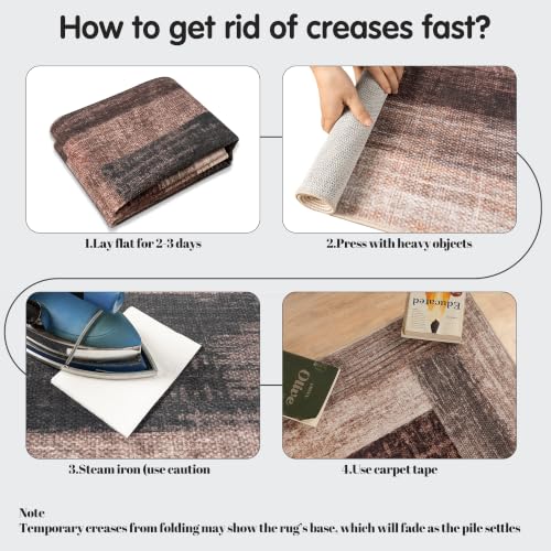 Neutral Geometric Brown 6x9 ft Large Rug for Living Room Bedroom - color: Brown, size: 6' x 9' (Rectangular)