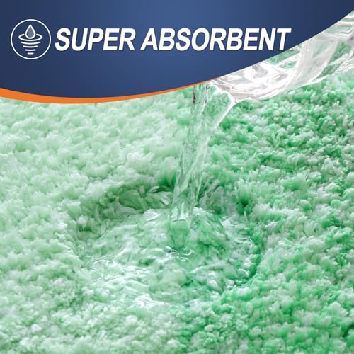 OLANLY Small Bathroom Rugs 24x16, Extra Soft Absorbent Microfiber Bath Rugs - color: Green, size: 24" X 16"