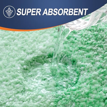 OLANLY Small Bathroom Rugs 24x16, Extra Soft Absorbent Microfiber Bath Rugs - color: Green, size: 24" X 16"