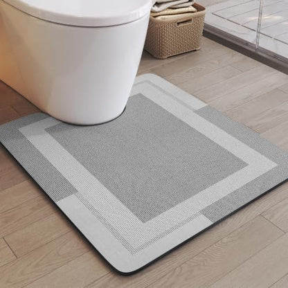 YDKGL Toilet Rugs U Shaped Non Slip Bath Mat Toilet Mats for Bathroom - color: A- Light Gray, size: 20" x 24" (U-shape)