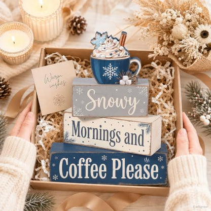 Christmas Decorations Indoor, Christmas Snowflake Coffee Home Decor - style: Snowflake Coffee