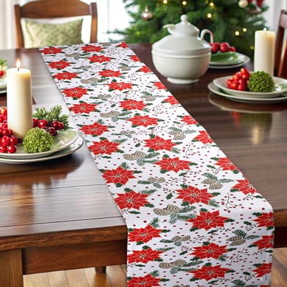 Urban Villa Table Runner Cotton Heavier Quality 14x72 Pine Cone - color: Pinecone Print, size: 14" x 72"