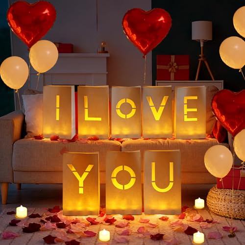 I Love You Light Up Letters, Proposal Decorations - color: I Love You