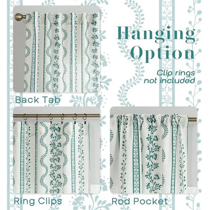 Teal Beach Theme Sheer Curtains, Summer Coastal Boho Farmhouse Linen Beachy Curtains for Bedroom Living Room Lake House 84 Inches Long - color: Teal, size: 50"W x 84"L (Pack of 2)