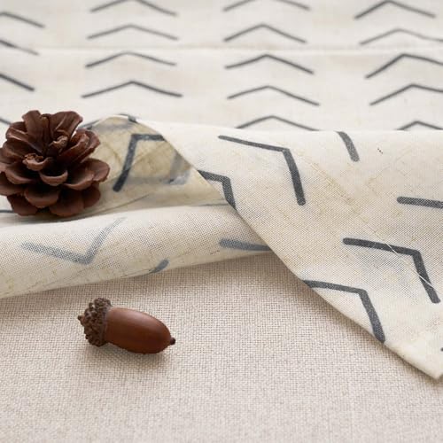 jinchan Arrow Linen Valance 18 Inch Modern Boho 1 Panel Black on Linen - color: Arrow | Black on Linen, size: 50"W x 18"L (Pack of 1)