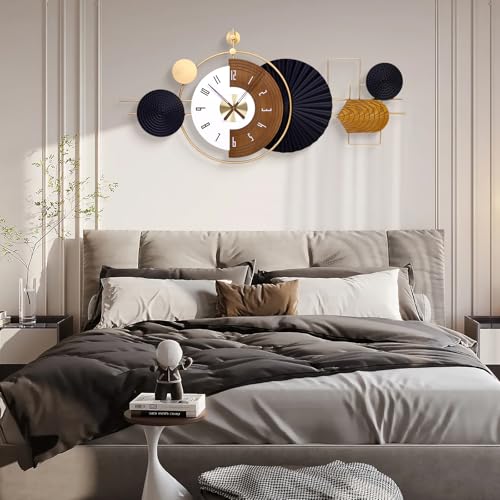 47X21.6inch Extra Large Wall Clock Battery Operated - color: Black47x21.6inch, size: Large