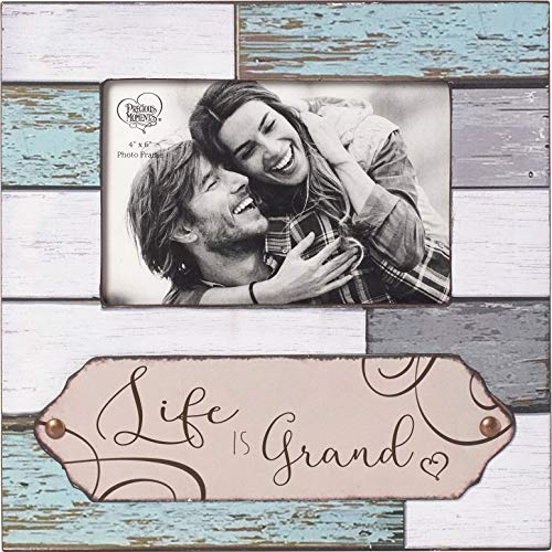 Precious Moments Farmhouse Decor Life is Grand Wood/Glass 5 x 7 Photo Frame 189908 - style: Life is Grand Photo Frame