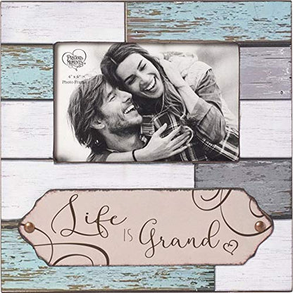 Precious Moments Farmhouse Decor Life is Grand Wood/Glass 5 x 7 Photo Frame 189908 - style: Life is Grand Photo Frame