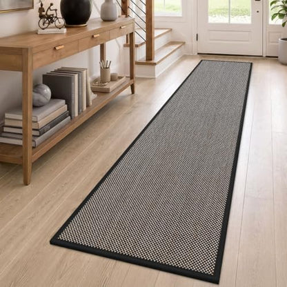 DEXI Ultra Thin Hallway Runner Rug 28x144, Non Slip Entryway Rugs,Black - color: Black, size: 28" X 144" (Runner)