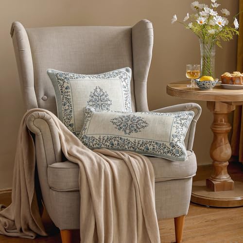 ISAENNE Designer Elegant Square Throw Pillow Cover,Set of 2,18"x18" - color: Segerman a, size: 18" x 18" (Pack of 2)