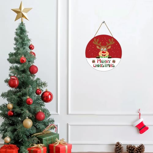 Christmas Door Decorations Cute Reindeer Christmas Wall Decor Hanging Sign