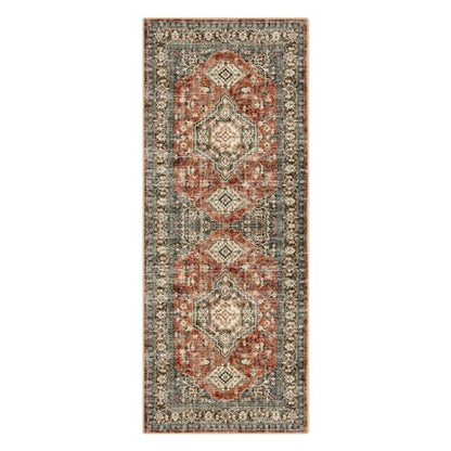 Lahome Oriental Kitchen Runner Rug Non Slip, 2x5 Washable Hallway Runner - color: Brick Red, size: 2' x 5' (Runner)