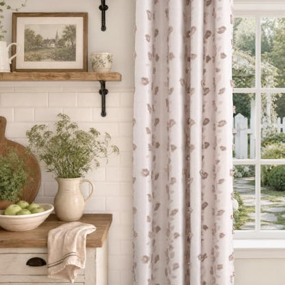 BGment Mocha Linen Curtains for Living Room 84 inches Long - 2 Panels - color: Mocha, size: 52"W x 84"L (Pack of 2)