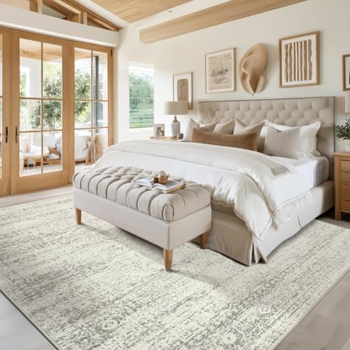 Washable Rugs 9x12 Area Rug for Living Room,Bedroom,Dining Room-Beige Green - color: Beige-green-grey, size: 9' x 12' (Rectangular)