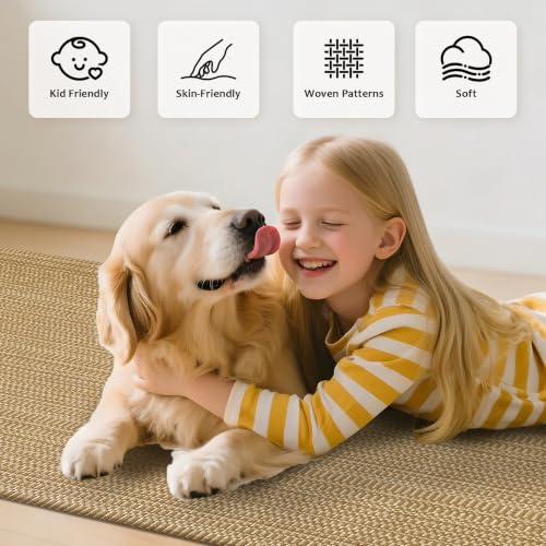 Faux Jute Rug,2x5 Braided Runner Rug for Kitchen,Bathroom,Hallway. - size: 2' x 5' (Rectangular)