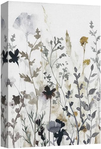 SIGNFORD Canvas Print Wall Art Watercolor Wild Flower Nature Wilderness Illustrations Floral Botanical Print Modern Art Decorative Multicolor Rustic Cozy for Bedroom - 12"x18" - color: Ab04-2312-nic21, size: 12" x 18"
