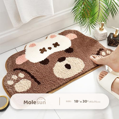 Molesun Bear Bath Mat 18x30, Soft Absorbent Microfiber Bath Rugs - color: Bear