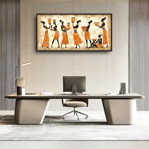Voxlyra Framed African American Women Wall Art for Living Room 60'' × 30'' - color: African Women