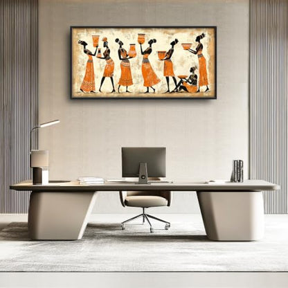 Voxlyra Framed African American Women Wall Art for Living Room 60'' × 30'' - color: African Women