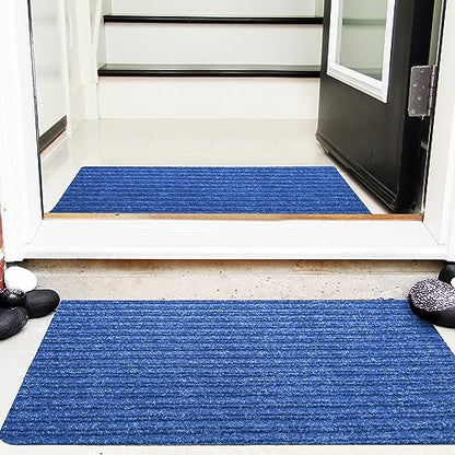 Nuanchu Large Semi Finished Outdoor Mat 16 x 79 Inch, Blue, 1 Roll - color: Blue