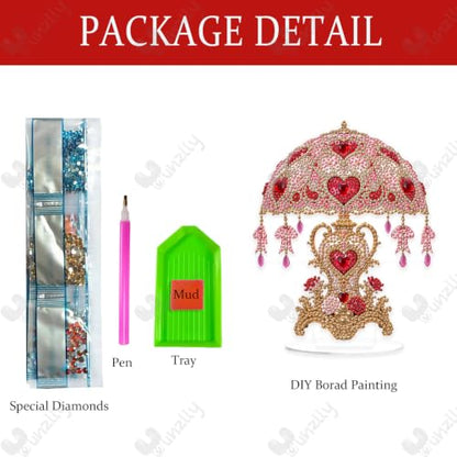 Yunzlly Stand Up Diamond Art Painting Kit, Desktop Gem Painting Ornament Kit for Adults, Tabletop Acrylic Diamond Board Painting (Love) - color: Love