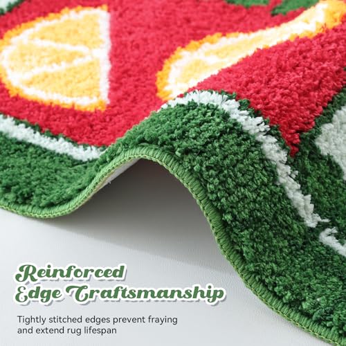 TRUEDAYS Sardine Bath Mat, Cute Bath Mat for Bathroom 20x30 Inch, Green - color: Green, size: 20x30 inches (Rectangular)