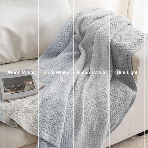 Whale Flotilla Summer Chunky Chenille Knit Throw Blanket for Couch Bed Sofa - color: Light Grey, size: Throw(50x60 Inch)
