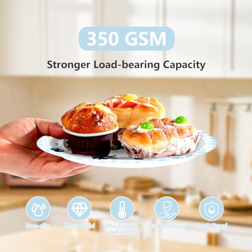 96Pcs Blueberry Baby Brunch Party Decorations for Baby Shower Serves 24 - style: Blueberry Muffin Baby Shower Plates