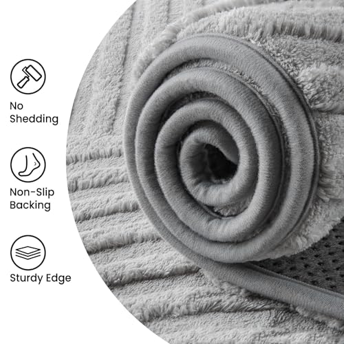 Sour Lemon Area Rugs 9x12 Living Room Bedroom, Grey Rug Large Carpet - color: Light Grey, size: 9' x 12' (Rectangular)
