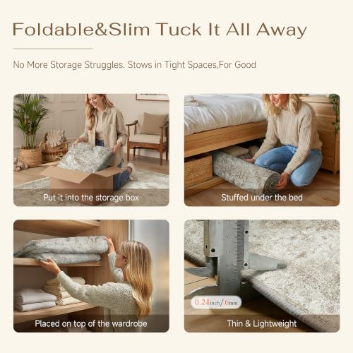 2x3 Beige Neutral Area Rug - color: Farmhouse | Beige, size: 2' x 3' (Rectangular)
