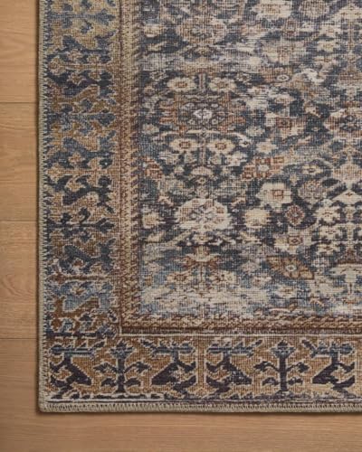 Loloi Amber Lewis Georgie Denim/Spice 3'-0" x 10'-0" Runner Rug - color: Denim / Spice, size: 3' x 10' (Rectangular)