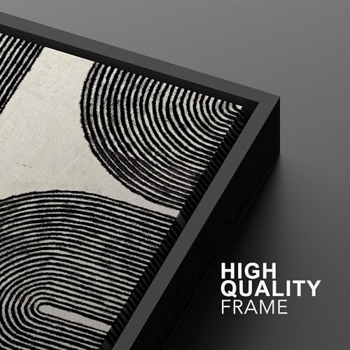SIGNWIN Framed Canvas Print Wall Art Set Black Line Curved Geometry Abstract Illustrations Graffiti & Street Art Modern Art for Living Room, Bedroom, Office - 16"x24"x2 Black - color: A16-2604-m11, size: 16"x24"x2 Panels Black