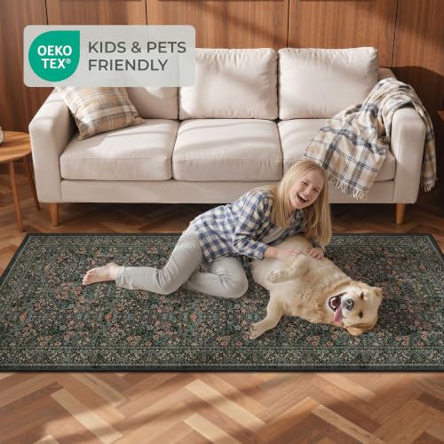 2x6 Runner Rug, Black Rug Washable Kitchen Rugs for Bedroom, Black - color: Black, size: 2' x 6' (Runner)