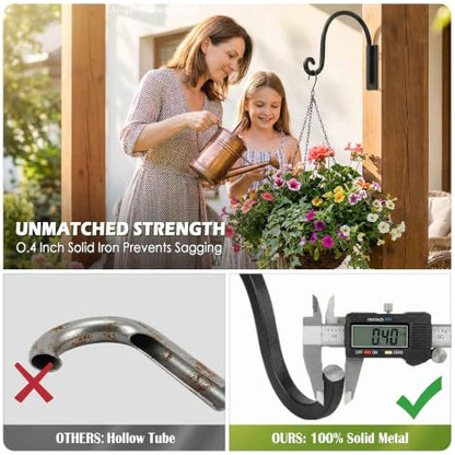 Heavy Duty Plant Hanger Bracket 4-Packs, Outdoor Metal Plant Hangers - size: 1A-8“ 4PCs