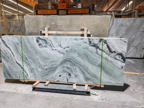 YKAJO Shangri-la Green Oval Marble Tray, 11.8x5.9 Vanity Perfume Organizer - color: Shangri-la Green, size: 11.8" x 5.9" x 0.6"