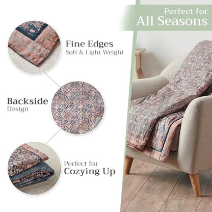 Maison d' Hermine Throw Blanket for Couch Lightweight Soft (50''X60'') - color: 012 - Imperfection, size: 50"x60"