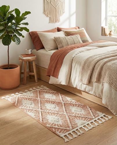 Rugs.com Boho Collection Rug – 2x3 Rust Red Medium-Pile Rug Perfect for Entryways, Kitchens, Breakfast Nooks, Accent Pieces - color: Rust Red, size: 2' x 3' Rectangular