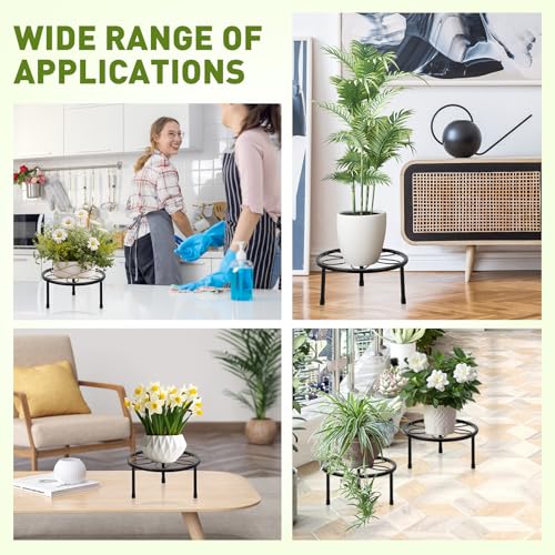 ESRICH 2 Pack Metal Plant Stand Outdoor, Plant Stands for Indoor