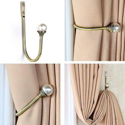COCIVIVRE 6 Pack Curtain Holdbacks Wall Mounted Curtain Tiebacks Hooks - color: Antique Bronze, size: 6 Pack
