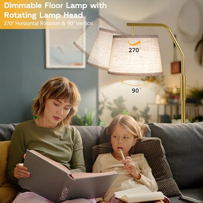 SUNMORY Floor Lamps for Living Room, 0-100% Dimmable Standing Lamp - color: Gold