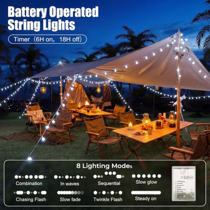 Minetom Battery Operated String Lights, 21FT 60 LED Classroom Lights - color: Pure White, size: 1 Pack