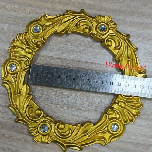 2 Pack Gold Crown Curtain Tiebacks, Gold Round Drapery Holdbacks - style: Gold Crown