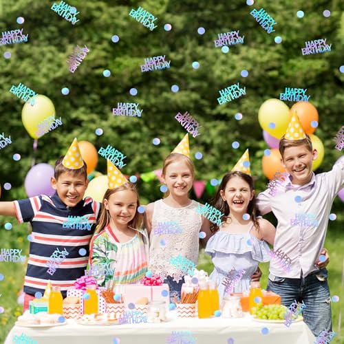 MARFOREVER Iridescent Happy Birthday Confetti Birthday Party Decorations - style: Birthday