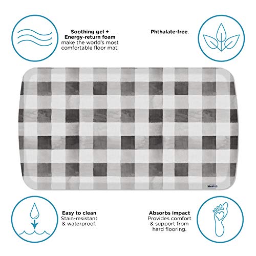 GelPro Premium Gel + Foam 3/4" Thick Anti-Fatigue Floor Mat 20" x 36" - color: Farmhouse Onyx, size: 36"L x 20"W x 0.8"Th