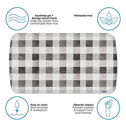 GelPro Premium Gel + Foam 3/4" Thick Anti-Fatigue Floor Mat 20" x 36" - color: Farmhouse Onyx, size: 36"L x 20"W x 0.8"Th